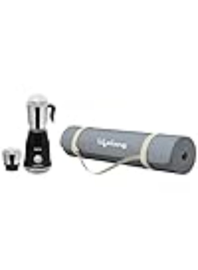 Lifelong LLMG93 500 Watt Duos Mixer Grinder, 2 Jar(, Black) & Lifelong LLYM92 Yoga mat 4mm Grey Anti Slip for Gym Workout - Image 1